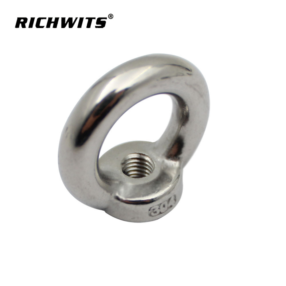 Stainless Steel 304/316 Lifting Eye BOlt with Nuts DIN582 Steel Forged Ring Nut Anchor Lifting Eye Nuts