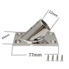  Marine Hardware Stainless Steel 45 Degree Rectangular Rail Base 