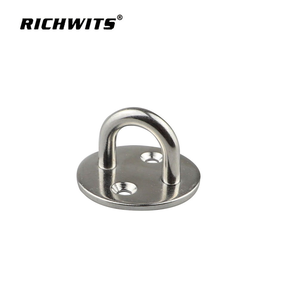 Marine Boat Hardware 304/316 Stainless Steel Pad Eye Plate Round Eye Pad Plate 5mm/6mm/8mm
