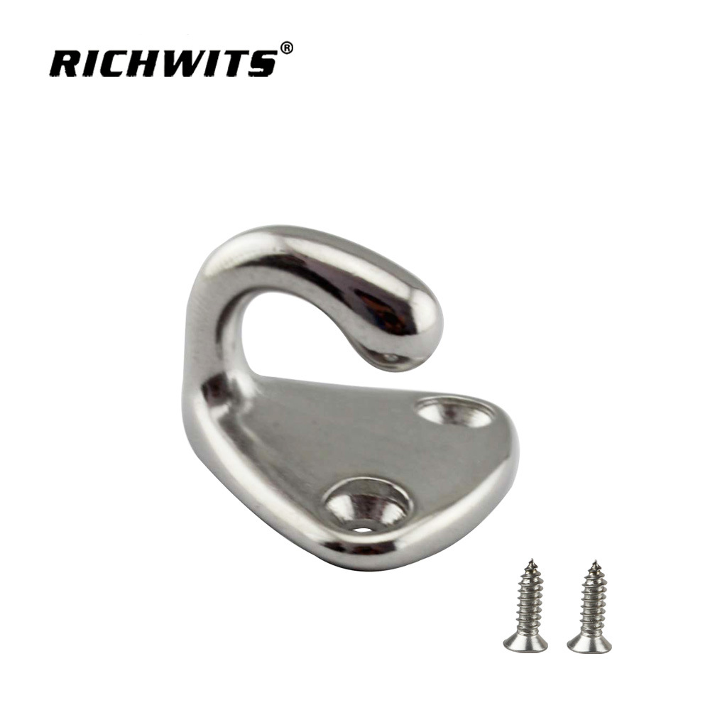 Marine Grade Hardware Fending Hook 316 Stainless Steel Pad Eye Fender Hook