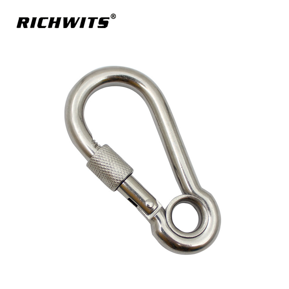 Stainless Steel Carabiner Hook with Eyelet And Nut Factory 