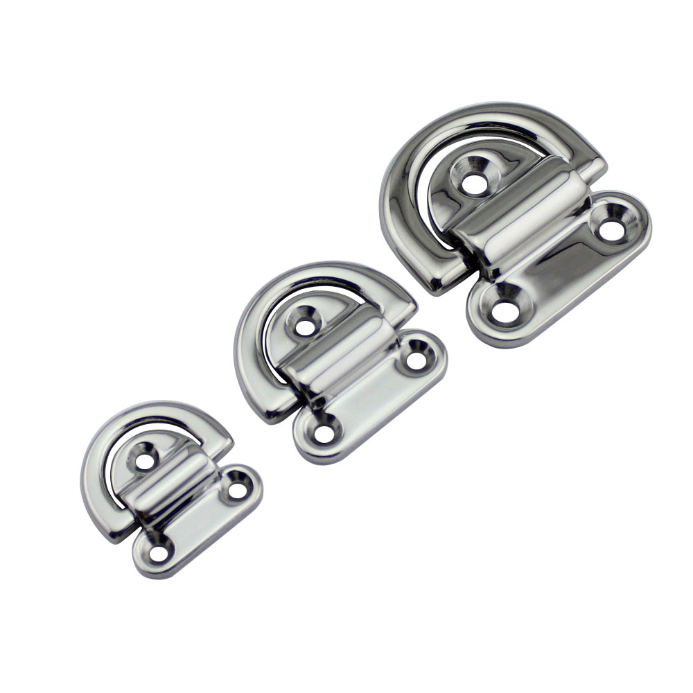 Marine Hardware High Mirror Polished Marine Boat Latch D Ring Folding Pads Eye