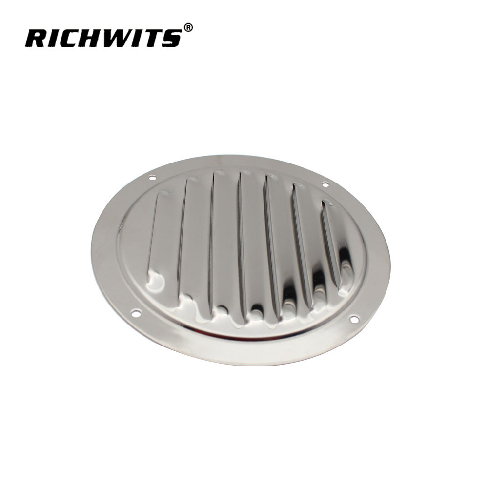 316 Stainless Steel Round Louvered Vent Cover 4 Inch 5 Inch Polish Air Vent Cover for MarineHardware