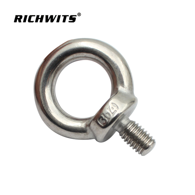 Manufacturing Stainless Steel Boat Accessories Marine Hardware Eye Bolt Screw DIN 580 Type Lifting Eye Bolt
