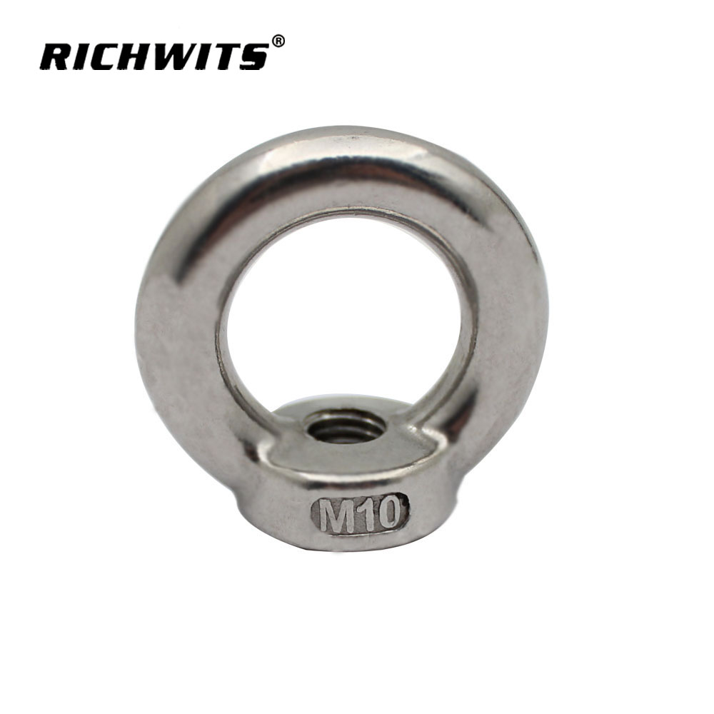 Stainless Steel 304/316 Lifting Eye BOlt with Nuts DIN582 Steel Forged Ring Nut Anchor Lifting Eye Nuts