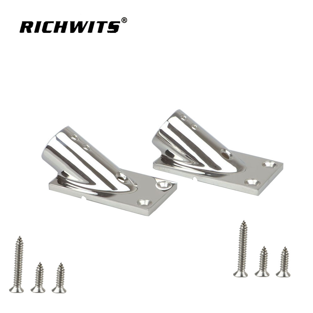  Marine Hardware 30 Degree Rectangular Rail Base for Ship Yacht 316 Stainless Steel 