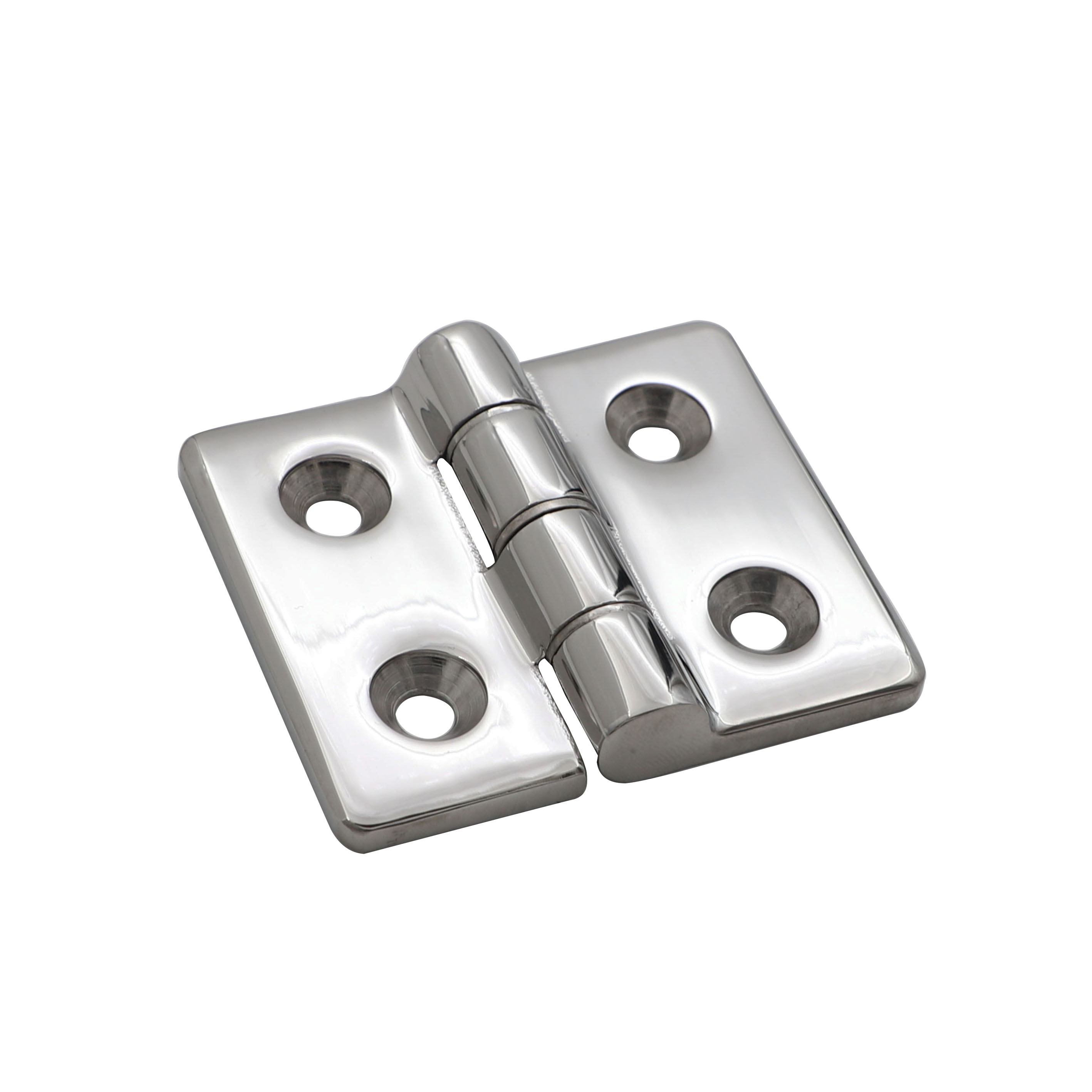 Mirror-Polished Stainless Steel 304 Steel Pad Round Four Hole Hinge