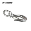 Factory AISI304 Stainless Steel Swivel Eye Slip Hook With Safety Latch Lifting Hoisting Crane Chain Hook