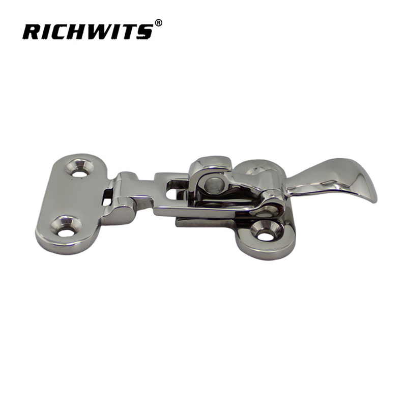 Marine Boat Deck Lock Hasp 316 Stainless Steel Lockable Hold Down Clamp Anti-Rattle Latch Fastener Boat Yacht Accessory
