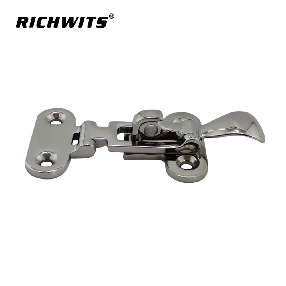 Marine Boat Deck Lock Hasp 316 Stainless Steel Lockable Hold Down Clamp Anti-Rattle Latch Fastener Boat Yacht Accessory