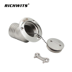 Marine Hardware 45° Deck Filler with Key Stainless Steel 316