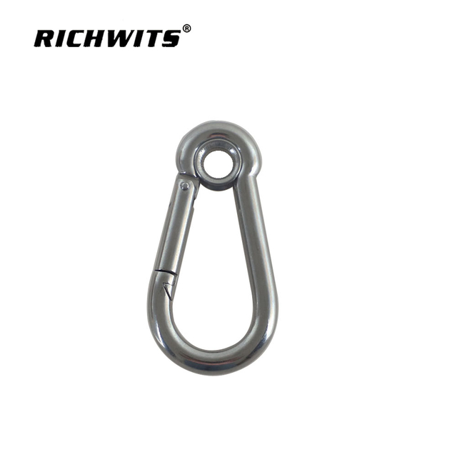 Hardware Accessories 316/304 Stainless Steel Carabiner Hook with Eyelet