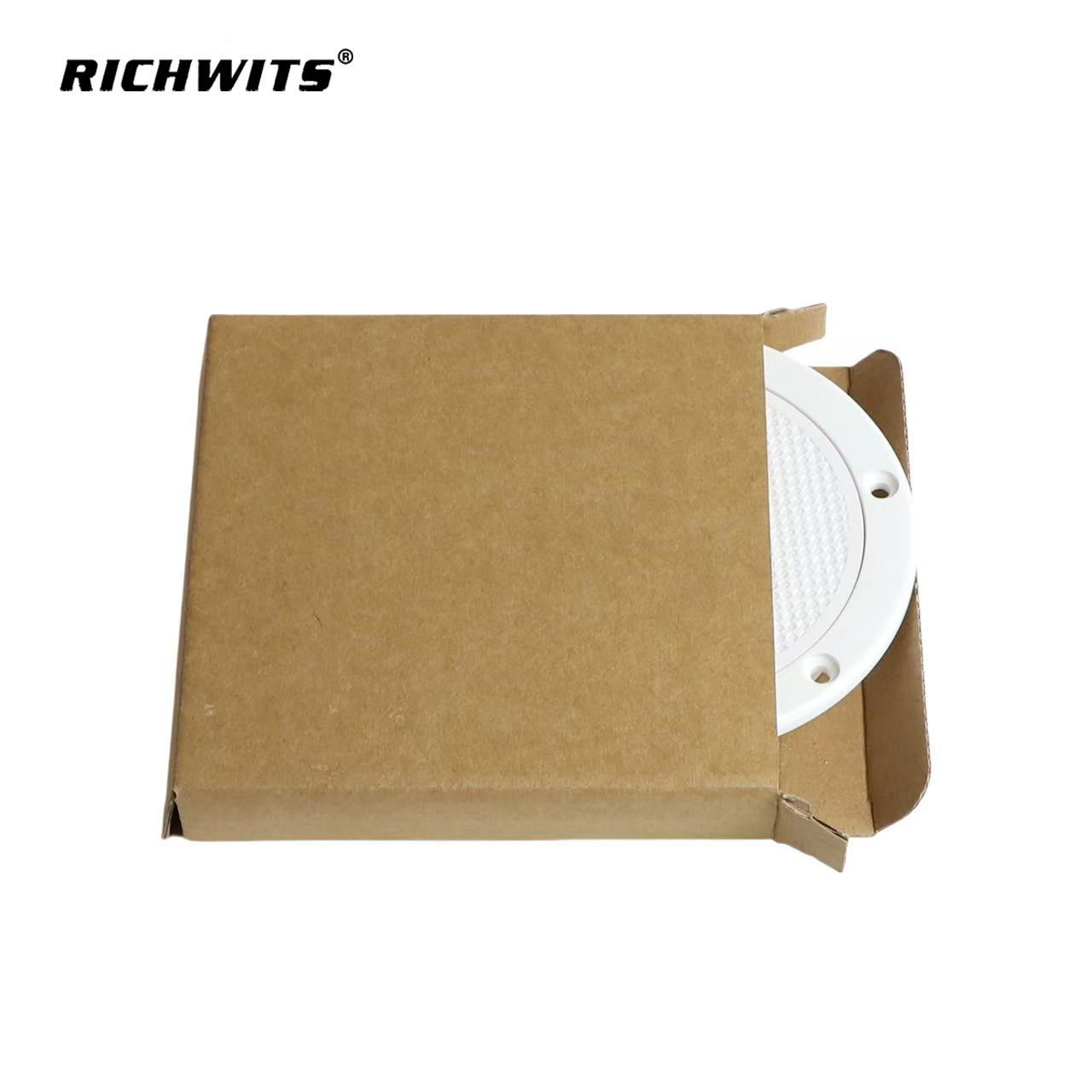 Round Deck Inspection Accessories Hatch Cover Plastic White Boat Screw Out Deck Inspection Plate for Boat Yacht Marine