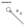 Manufacturers 316 Stainless Steel Lifting Long Shank Eye Bolts with Washer and Nut