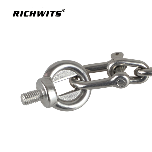 304 Stainless Steel Marine Lifting Eye Screw Hook Ring Loop Hole Open Eye Bolt and Screw