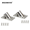  Marine Hardware Stainless Steel 45 Degree Rectangular Rail Base 