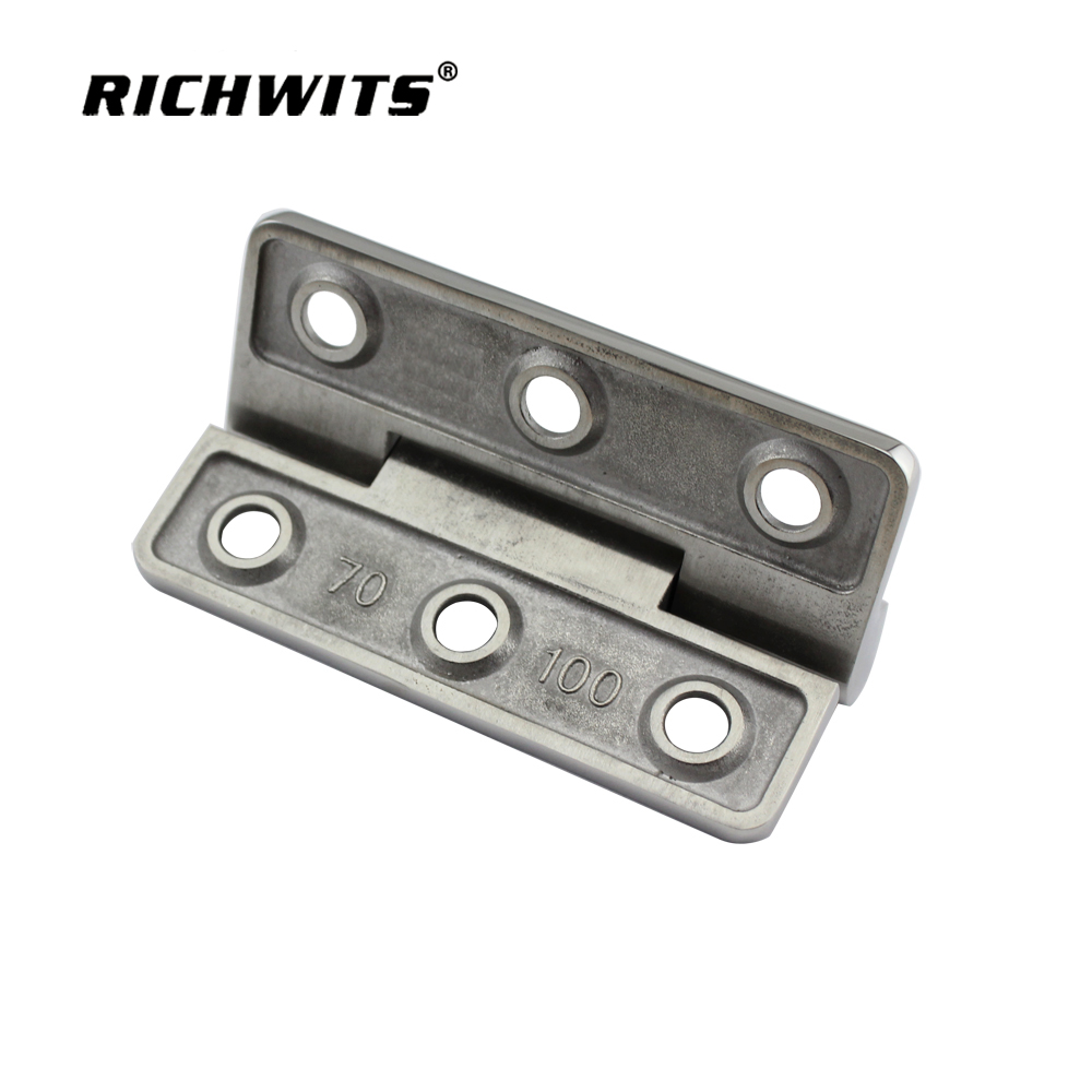 Heavy Duty Cabinet Door Hinge Stainless Steel Square Corners Super Bearing Capacity