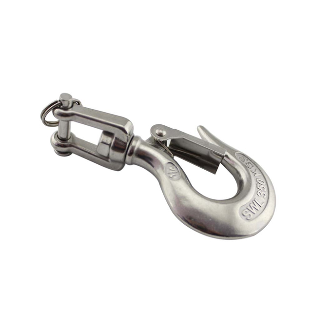 Stainless Steel Rigging Hardware Snap Hook Grade 304 Marine Jaw Type Swivel Crane Lifting Hooks