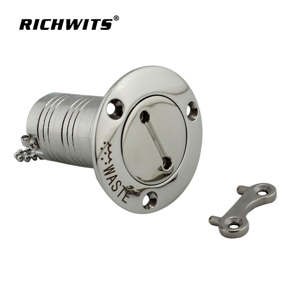 Marine hardware deck filler with key stainless steel 316
