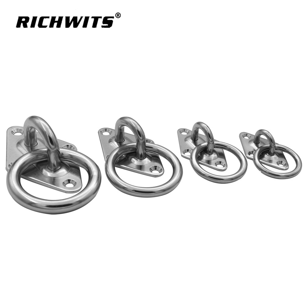 Yacht Boat Parts Accessories Marine Grade Stainless Steel Diamond Pad Eye with Ring