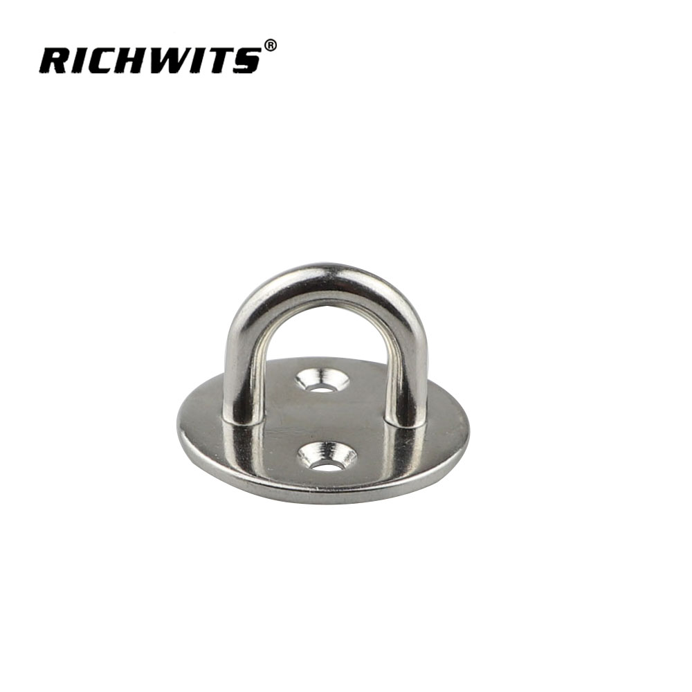 Marine Boat Hardware 304/316 Stainless Steel Pad Eye Plate Round Eye Pad Plate 5mm/6mm/8mm