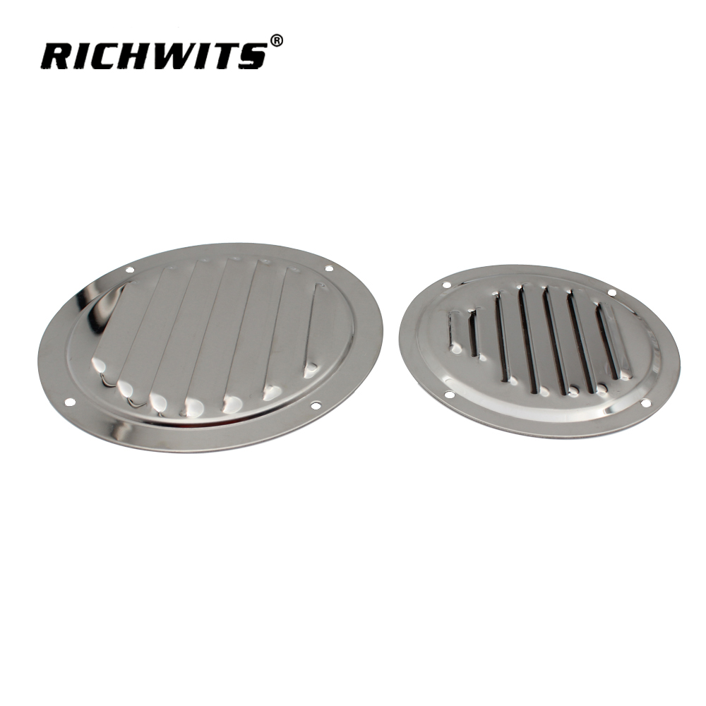 316 Stainless Steel Round Louvered Vent Cover 4 Inch 5 Inch Polish Air Vent Cover for MarineHardware