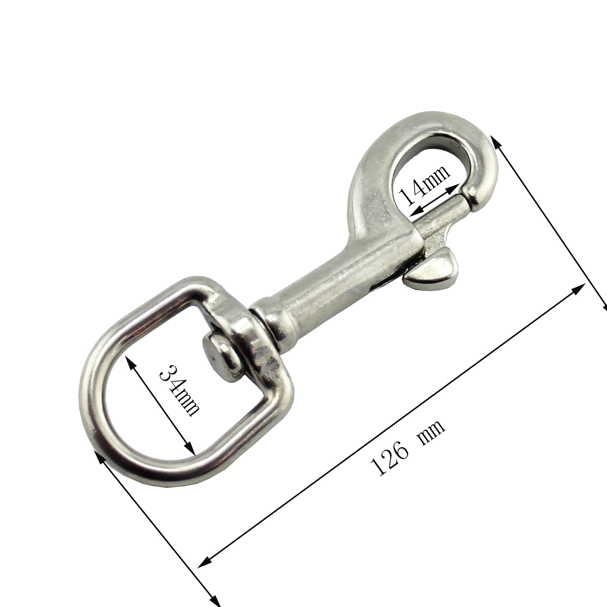 Rigging Hardware Oval Swivel Snap Hook Stainless Steel 316 Snap Shackle