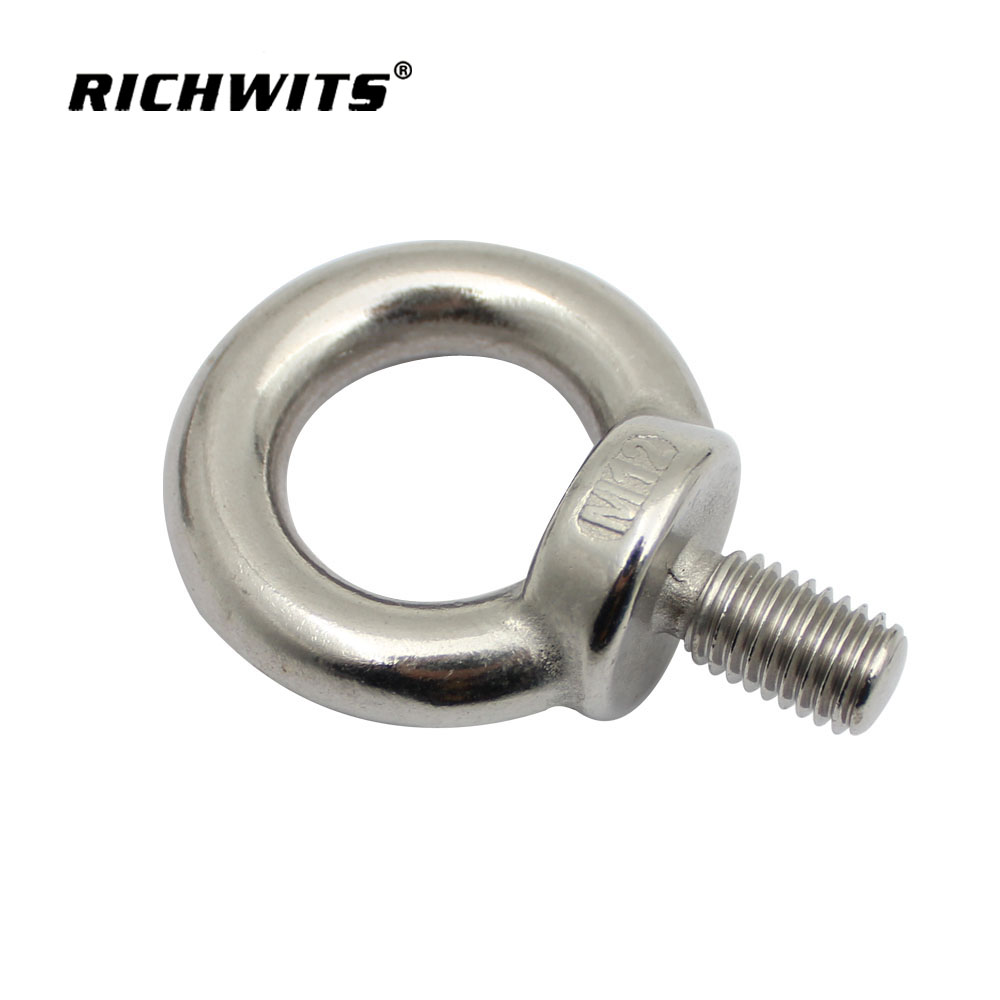 Manufacturing Stainless Steel Boat Accessories Marine Hardware Eye Bolt Screw DIN 580 Type Lifting Eye Bolt