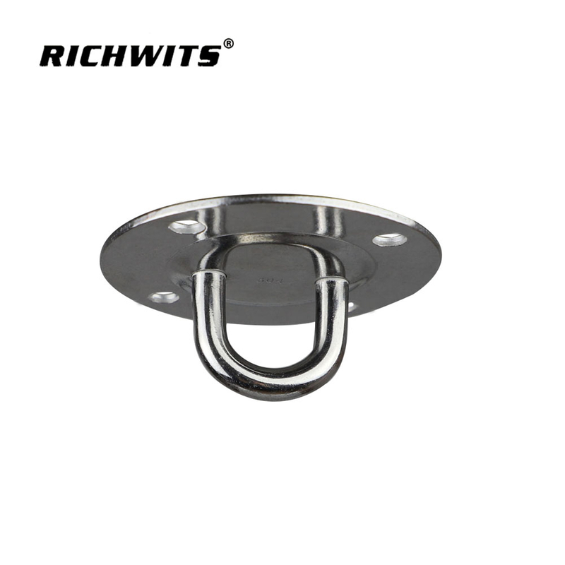 Rigging Hardware Stainless Steel 304 Round Deck Pad Eye Plate Ceiling Wall Mount Hanging Hammock Swing Hook