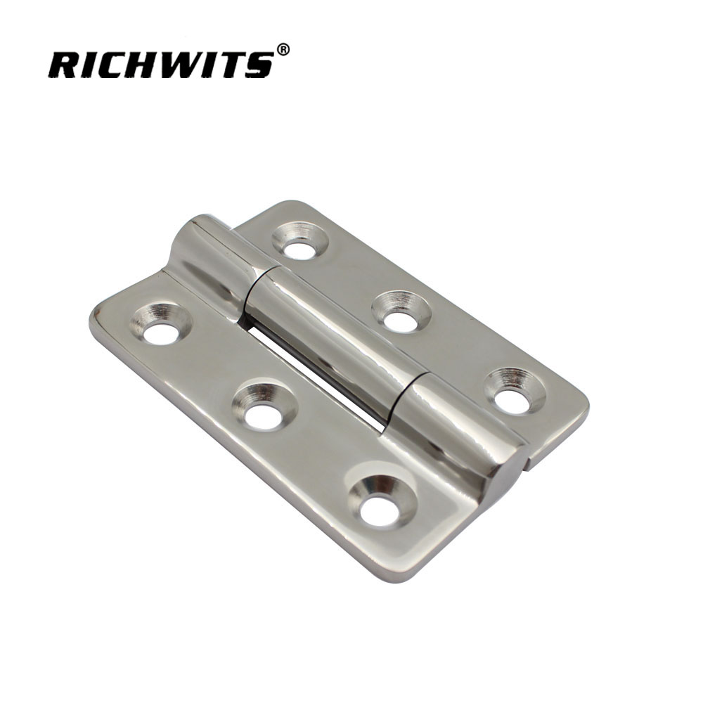 Heavy Duty Cabinet Door Hinge Stainless Steel Square Corners Super Bearing Capacity