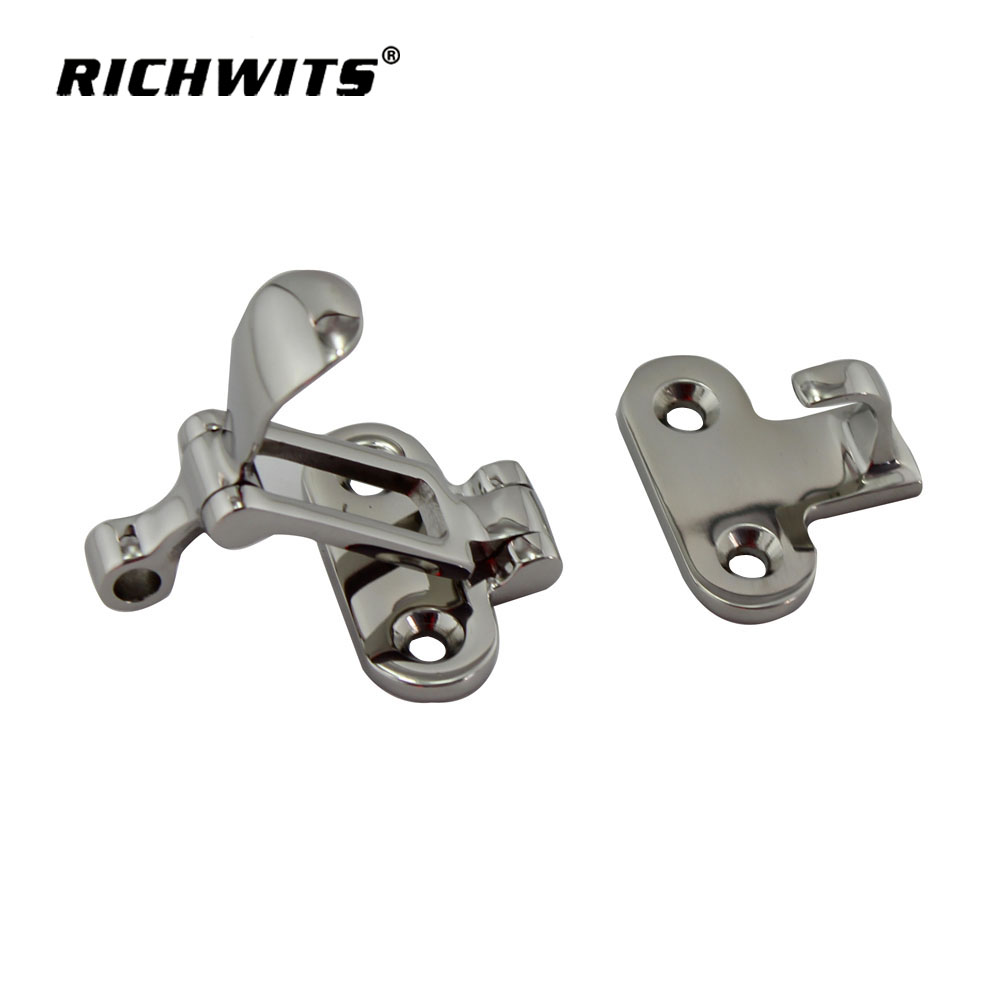 Marine Boat Deck Lock Hasp 316 Stainless Steel Lockable Hold Down Clamp Anti-Rattle Latch Fastener Boat Yacht Accessory