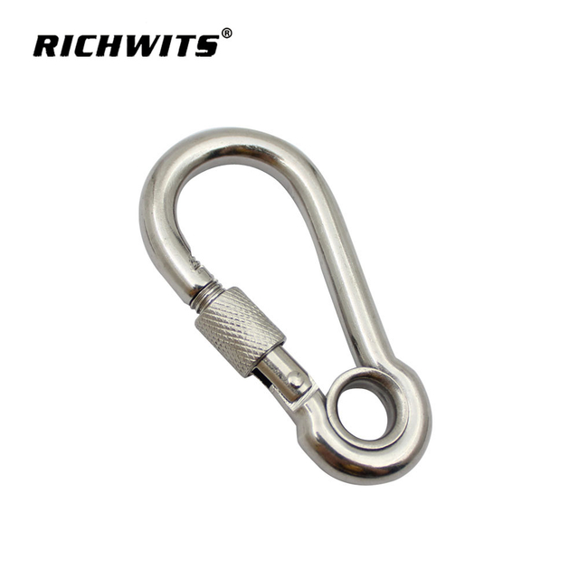 Stainless Steel Carabiner Hook with Eyelet And Nut Factory 