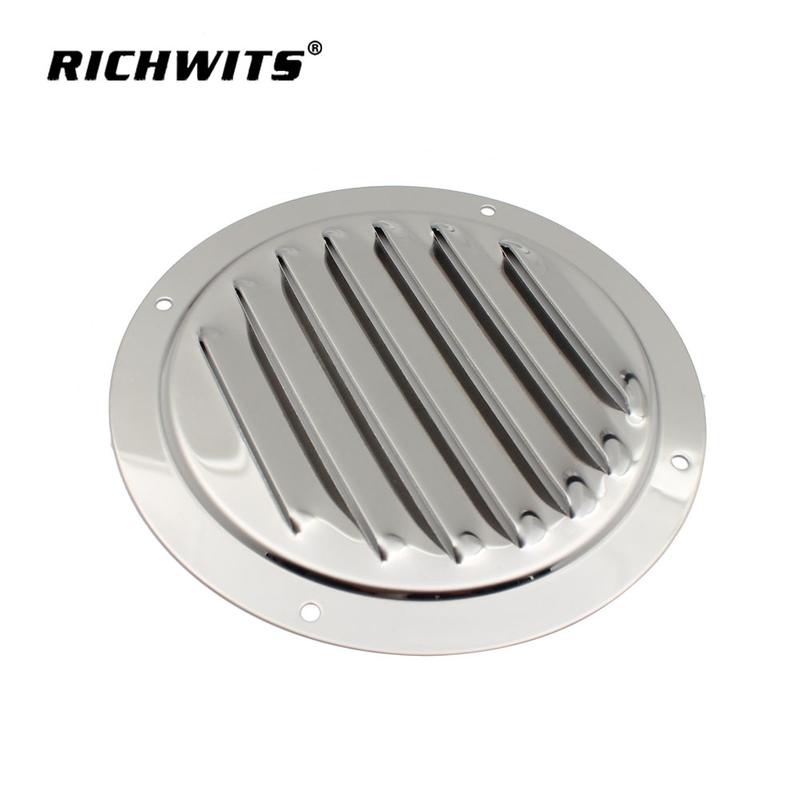 316 Stainless Steel Round Louvered Vent Cover 4 Inch 5 Inch Polish Air Vent Cover for MarineHardware