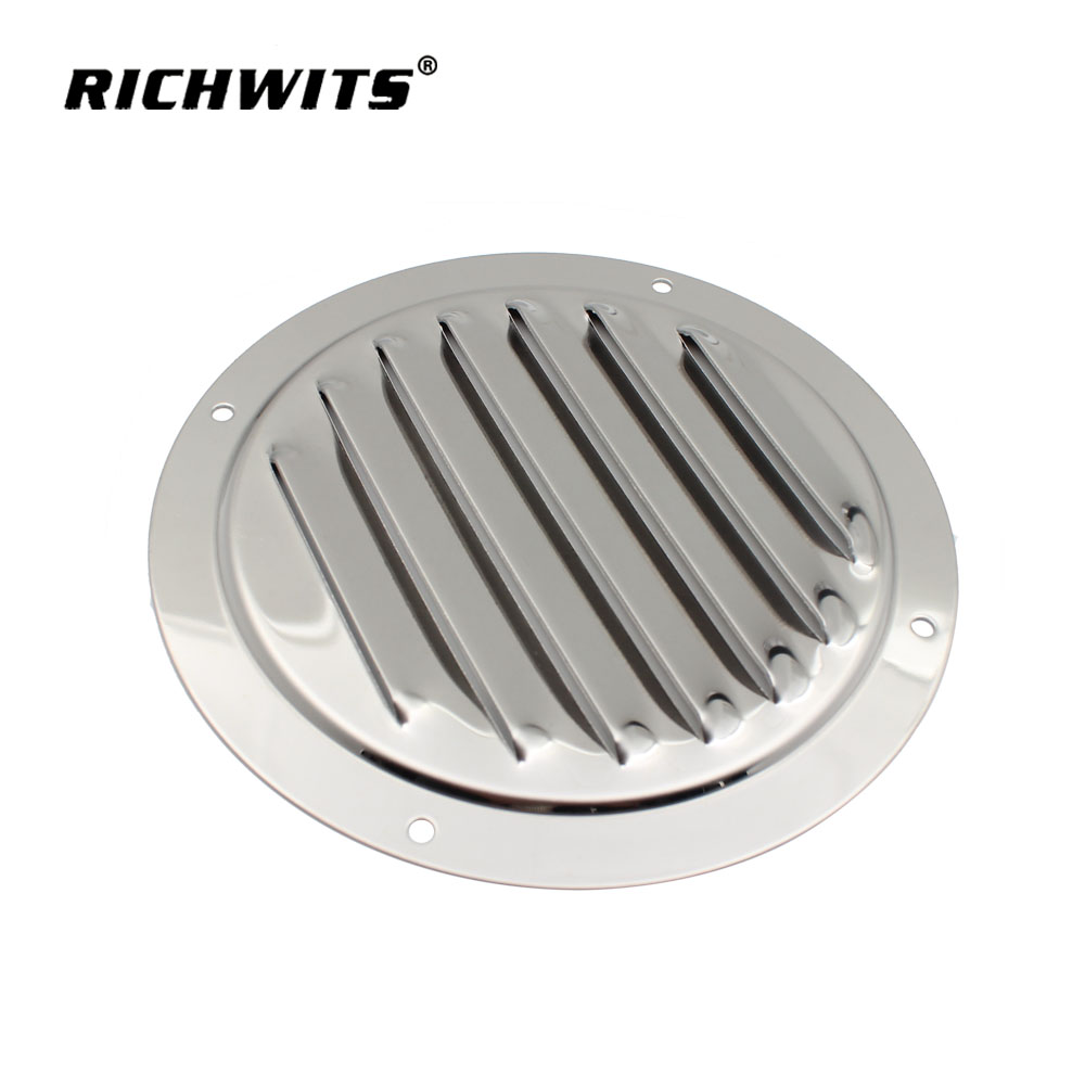 316 Stainless Steel Round Louvered Vent Cover 4 Inch 5 Inch Polish Air Vent Cover for MarineHardware