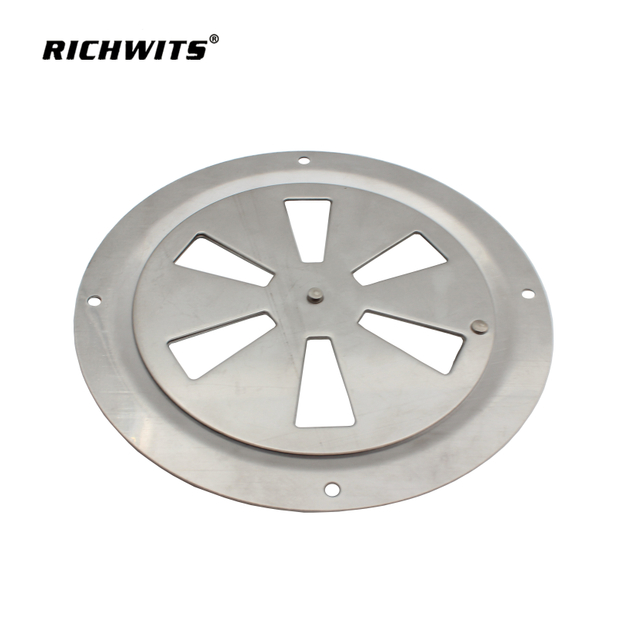 Stainless Steel Round Air Louvers Vent Side Knob Opening Grille Cover Marine Boat Ventilation Louvered Vents
