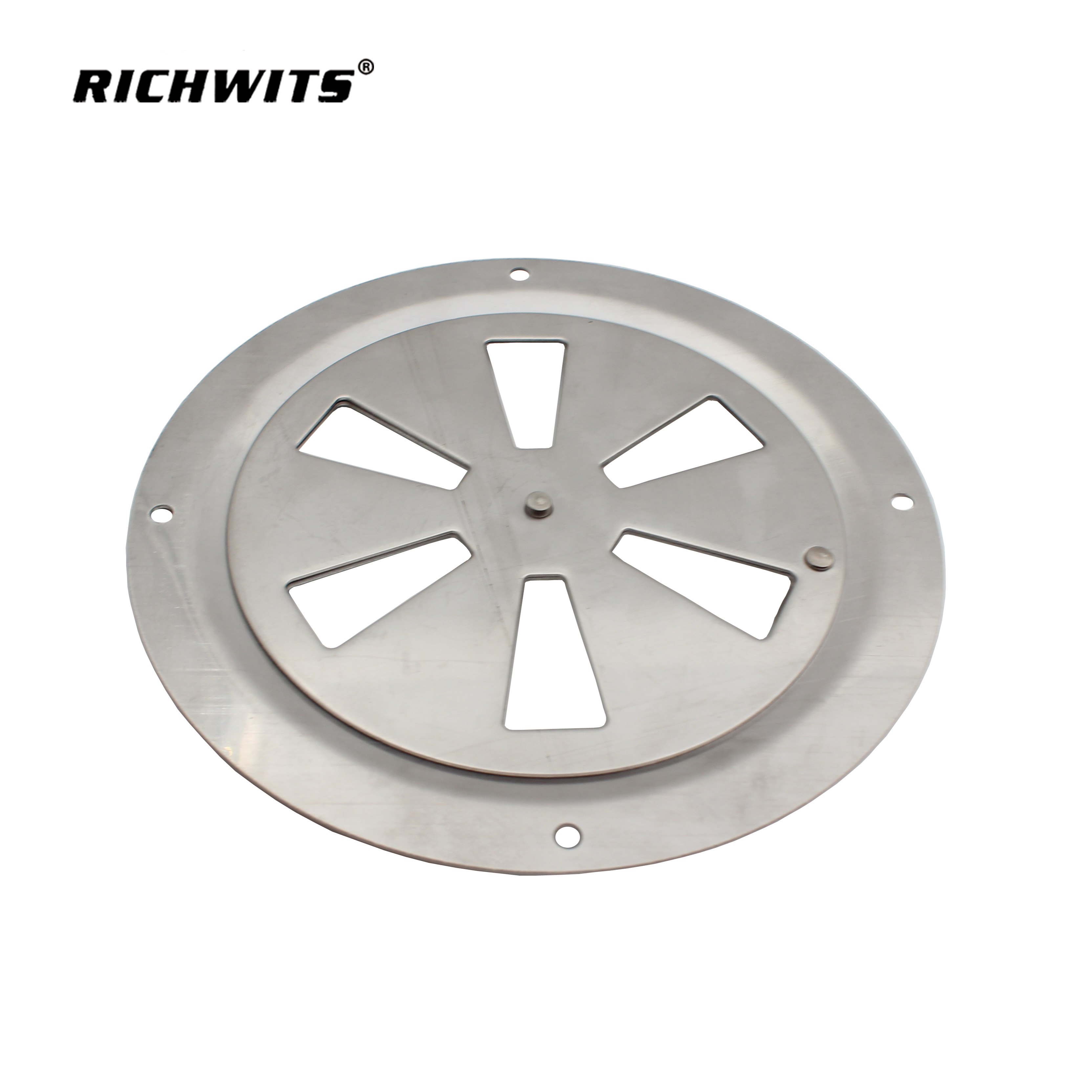 Stainless Steel Round Air Louvers Vent Side Knob Opening Grille Cover Marine Boat Ventilation Louvered Vents