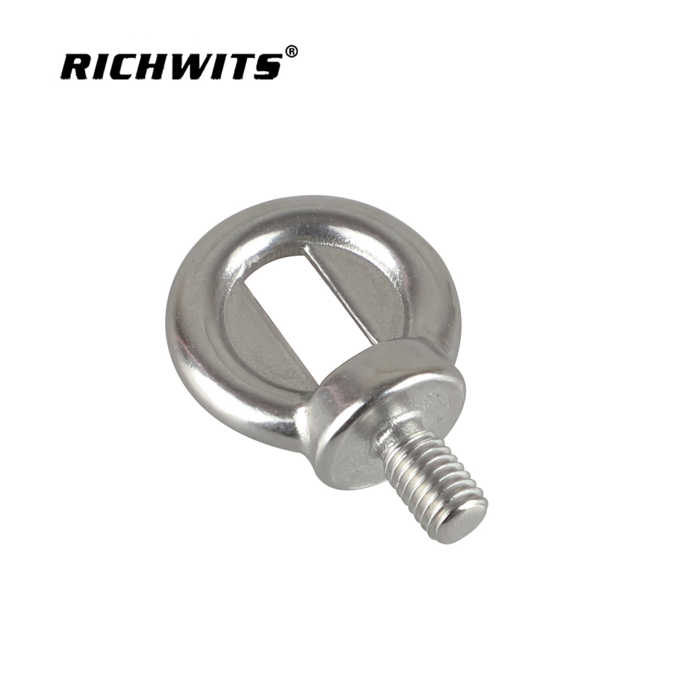 304 Stainless Steel Marine Lifting Eye Screw Hook Ring Loop Hole Open Eye Bolt and Screw