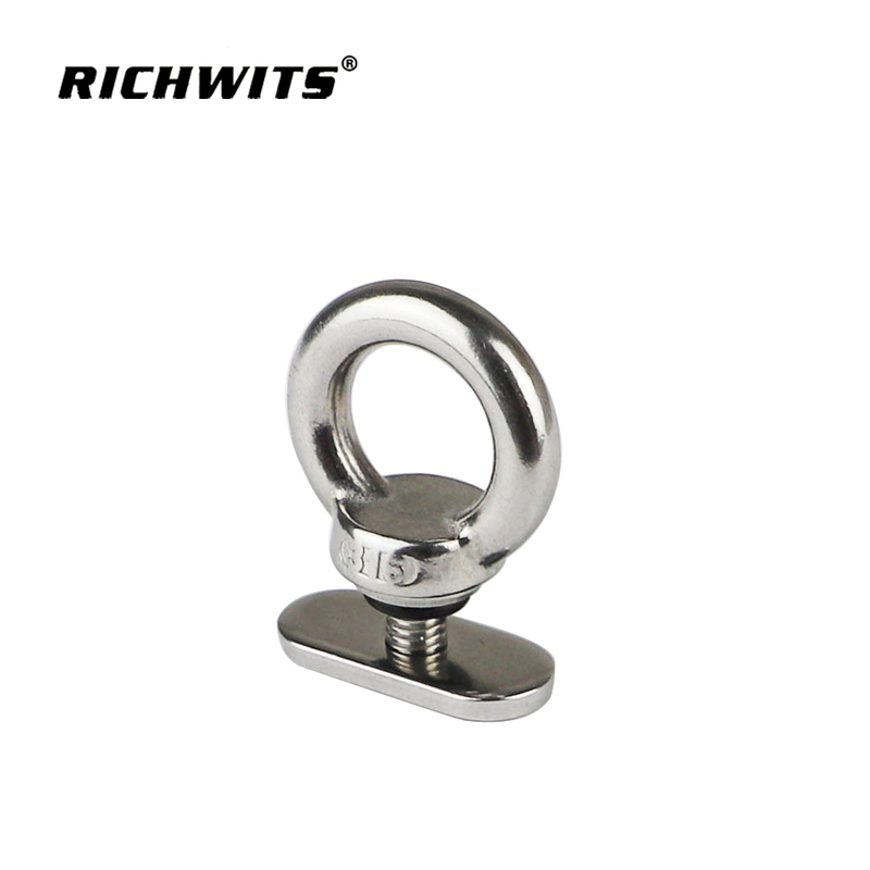Rigging Hardware Screw Eye Hook Stainless Steel 316 Eye Screw Whit Plate