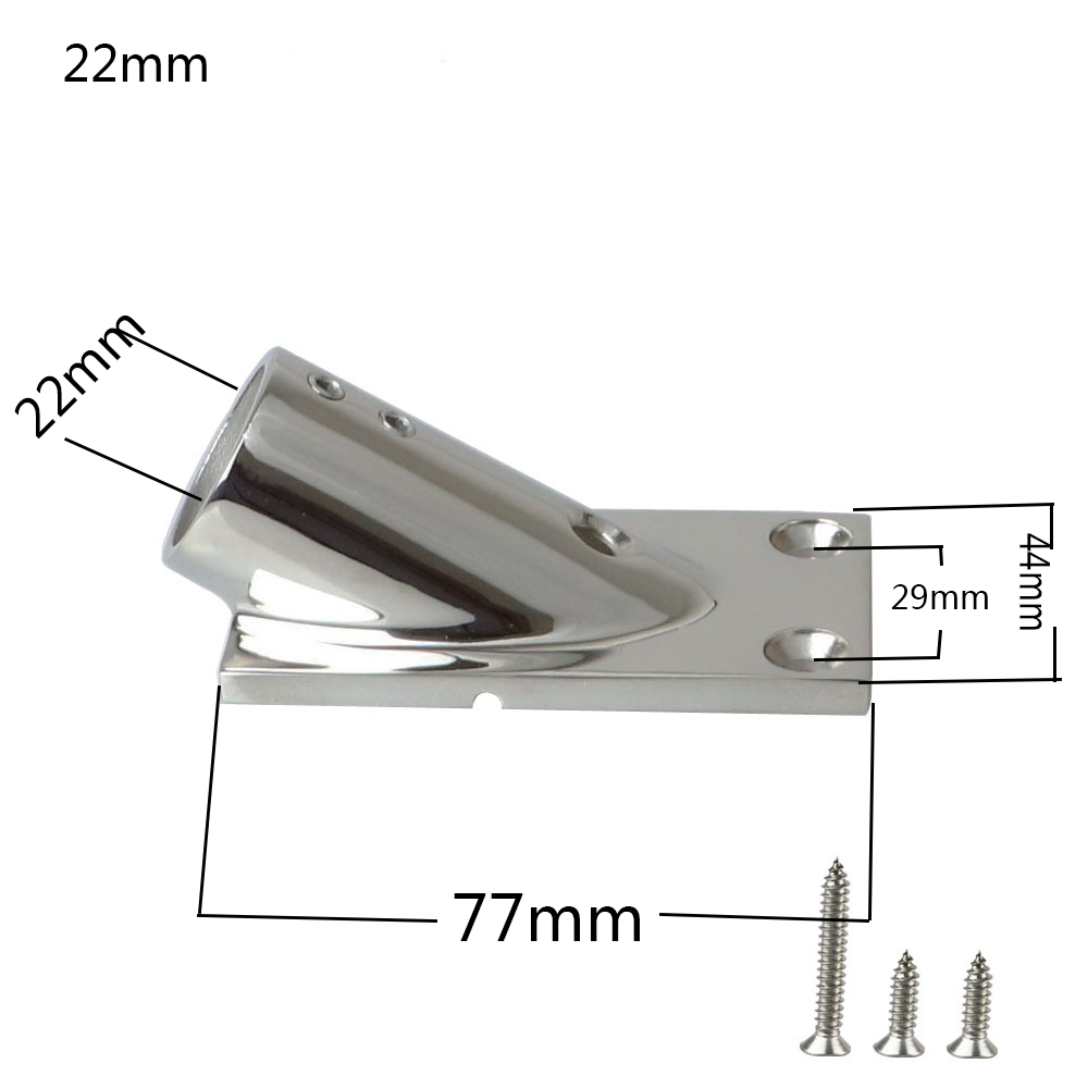  Marine Hardware 30 Degree Rectangular Rail Base for Ship Yacht 316 Stainless Steel 