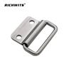Heavy Duty Stainless Steel 304 Folding Cabinet Pull Handle, Double Hole Mount Metal Lifting Ring for Marine Hardware