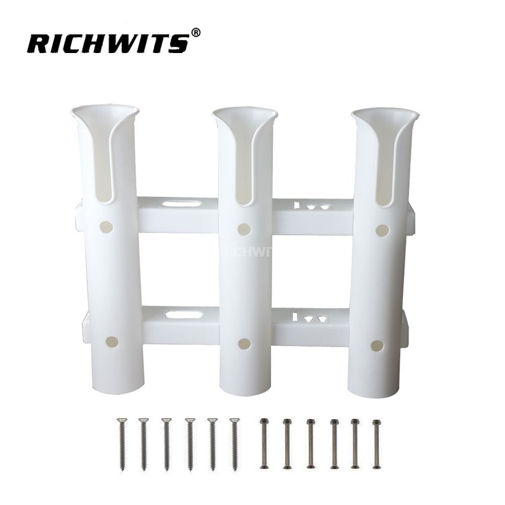 Marine Fishing Rod Holder Bracket Plastic Tube 3 Rod Rack Boat