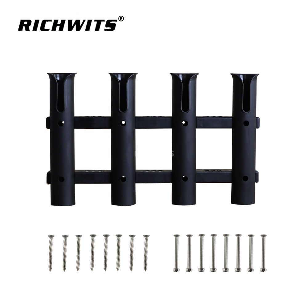 Marine Fishing Rod Holder Bracket Plastic Tube 4 Rod Rack Boat