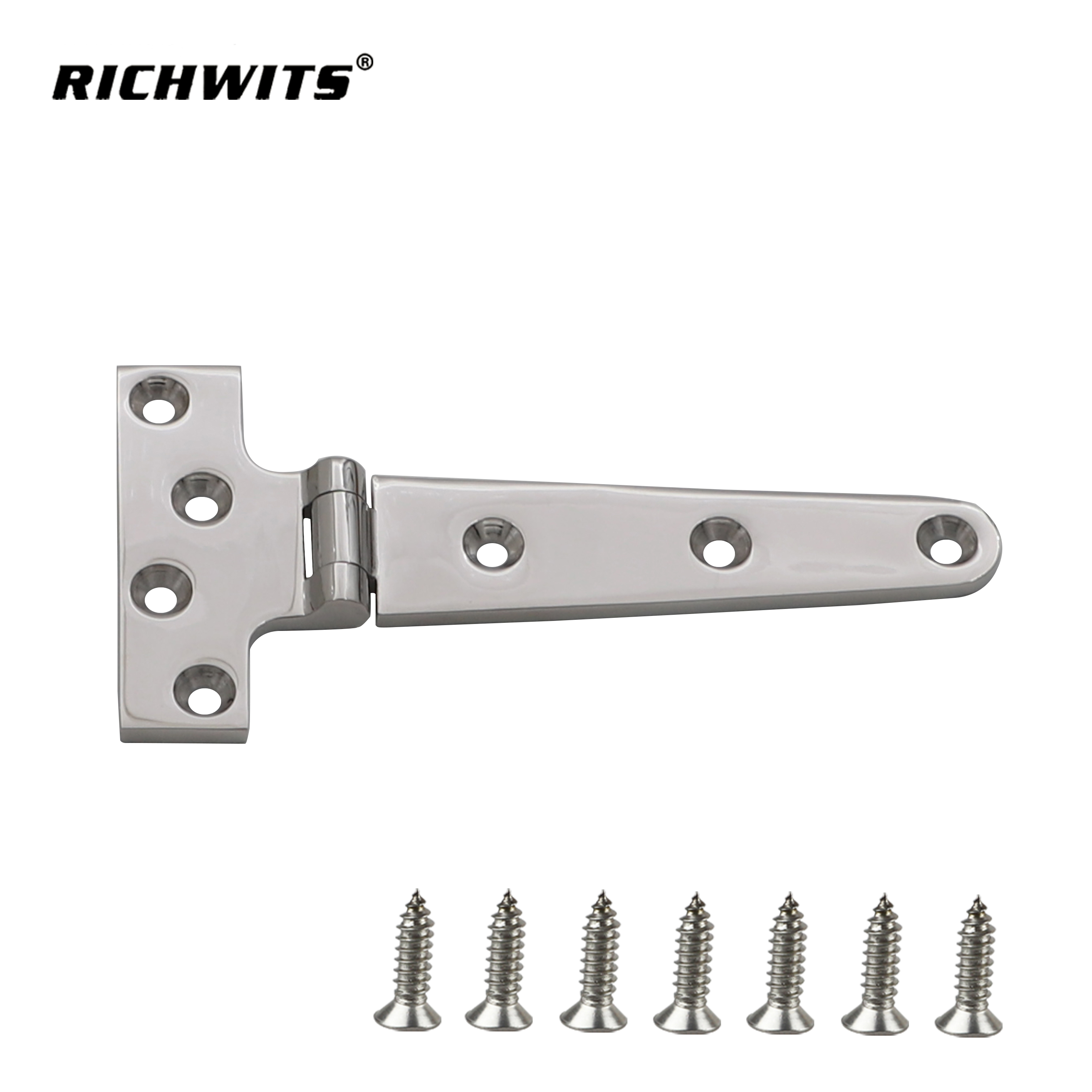 Hardware Stainless Steel 316 Seven-Hole T Shape Hinge for Ship Yacht Rv.