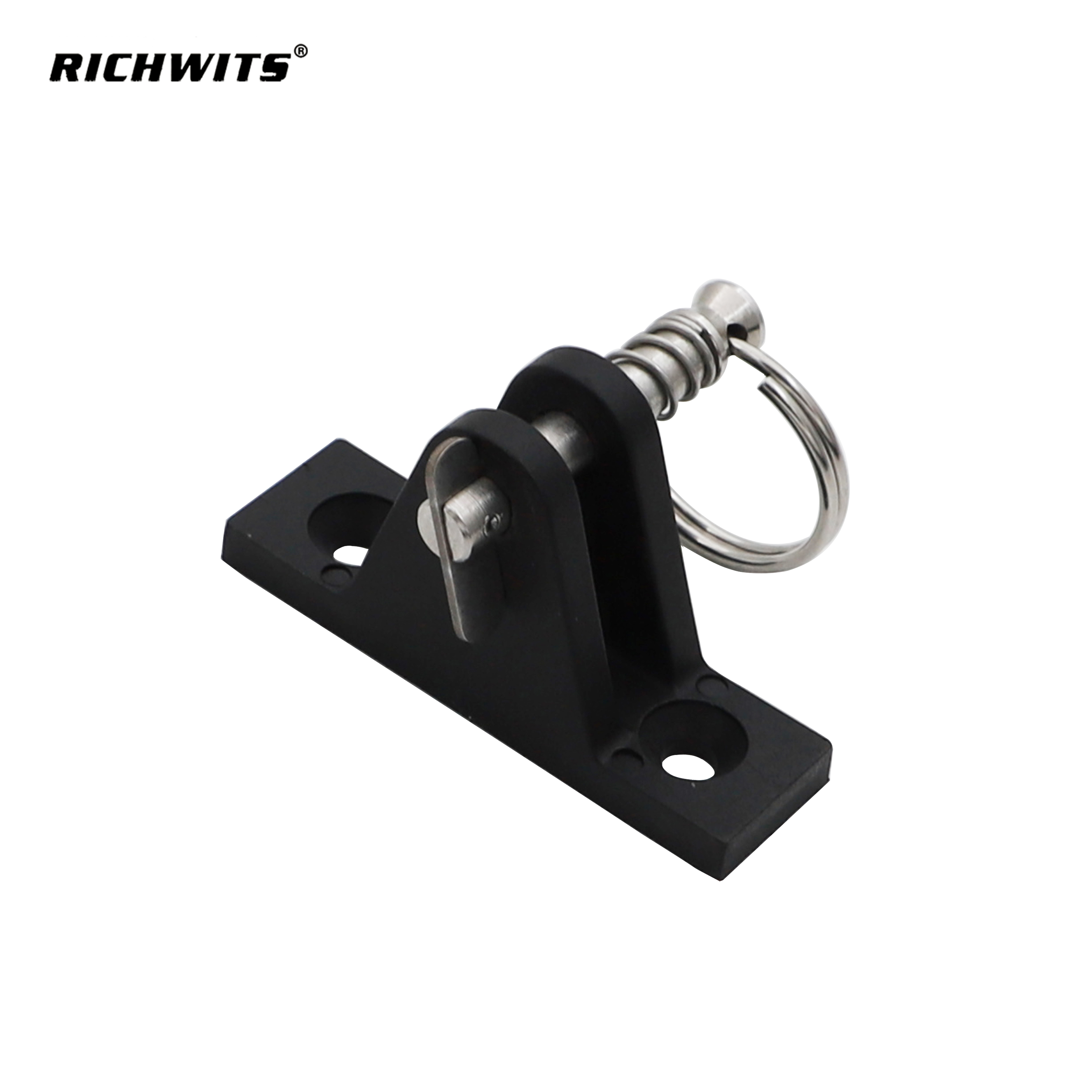  Plastic Nylon Black Ring Latch Pontoon Boat Mount Deck Hinge