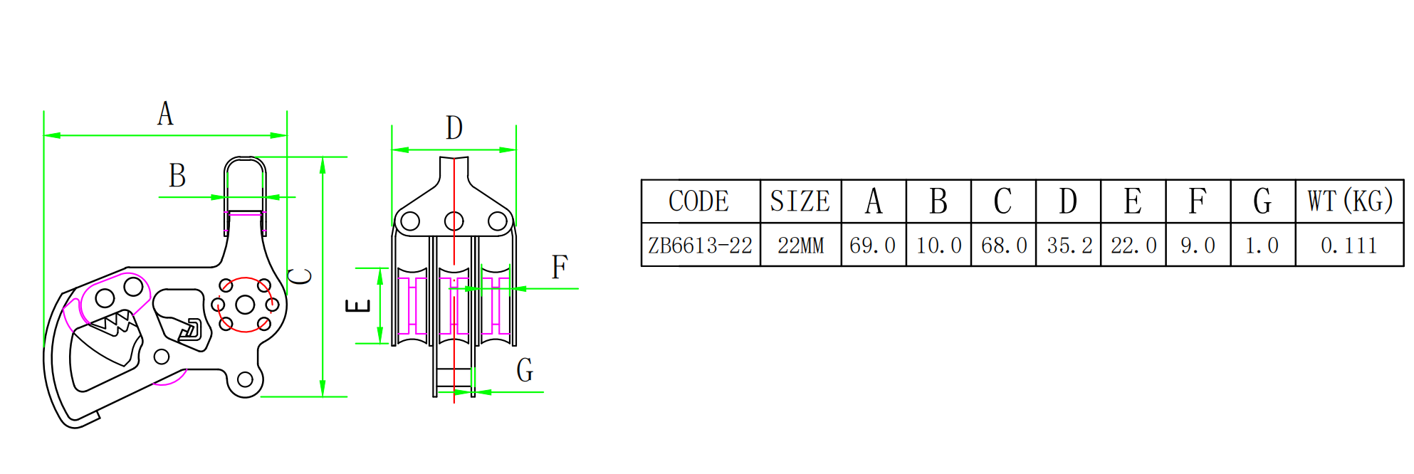 ZB6613 size