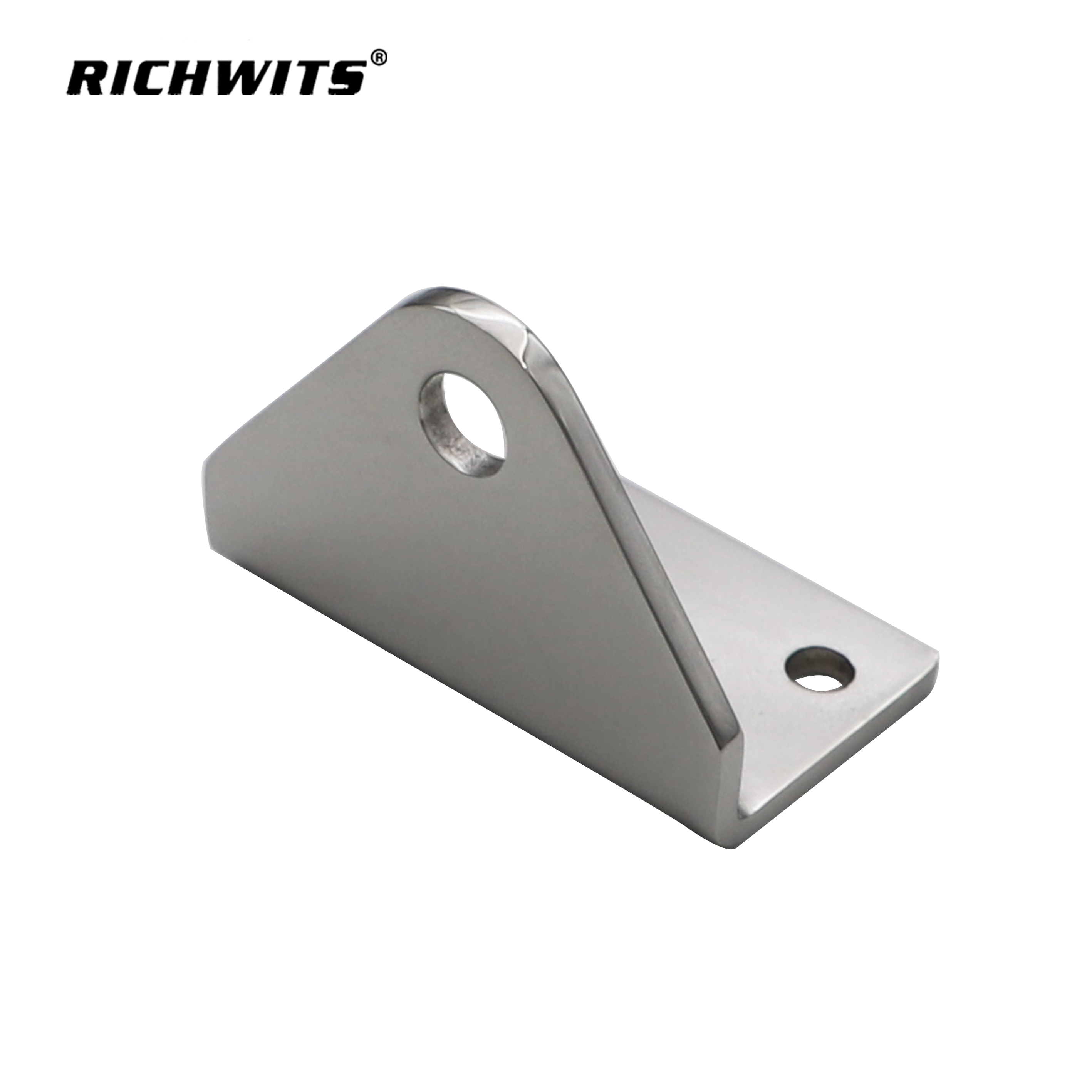 OEM 316 Stainless Steel L Shape Triangle Mounting Bracket, Marine Hardware 90 Degree Corner Support Bracket for Yacht Boat