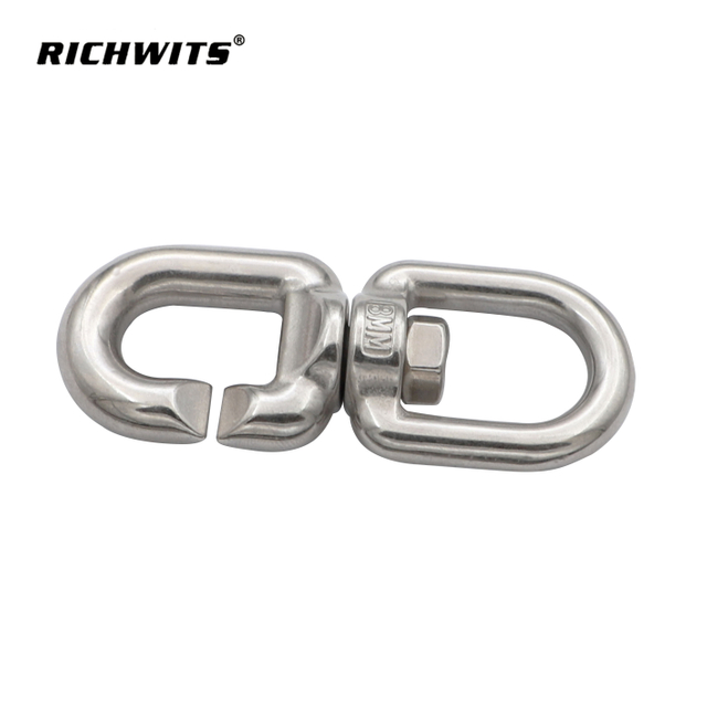 Stainless Steel 316 Marine Rope C Shape Figure 8 Chain Quick Connect Swivel Ring