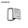 Heavy Duty Stainless Steel 304 Folding Cabinet Pull Handle, Double Hole Mount Metal Lifting Ring for Marine Hardware