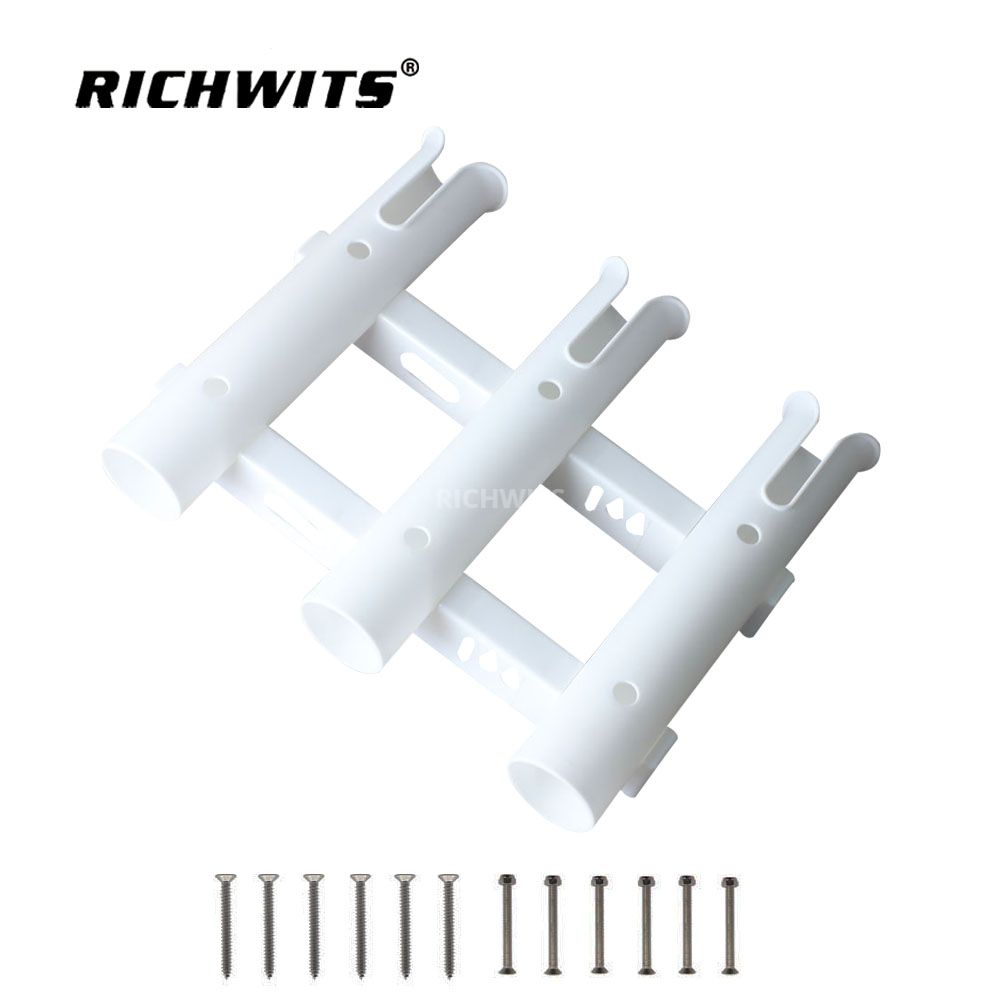 Marine Fishing Rod Holder Bracket Plastic Tube 3 Rod Rack Boat