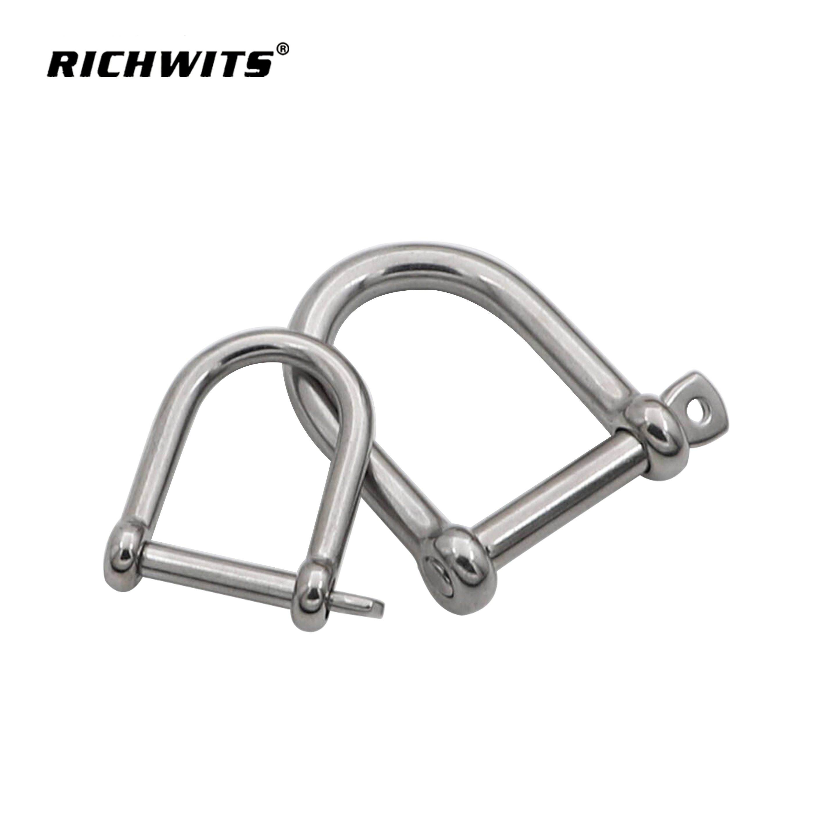 Stainless Steel 316 Electropolishing D Type Widened Safety Shackle Chain Accessories